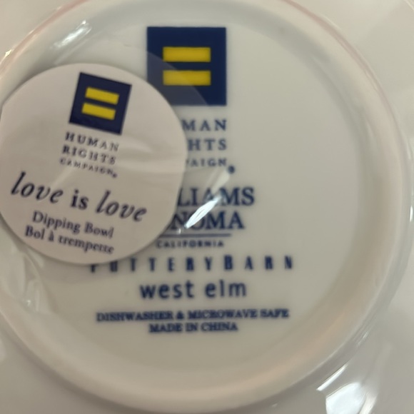 Williams Sonoma Pottery Barm small dipping/trinket bowl hearts with gold trim - Picture 7 of 7